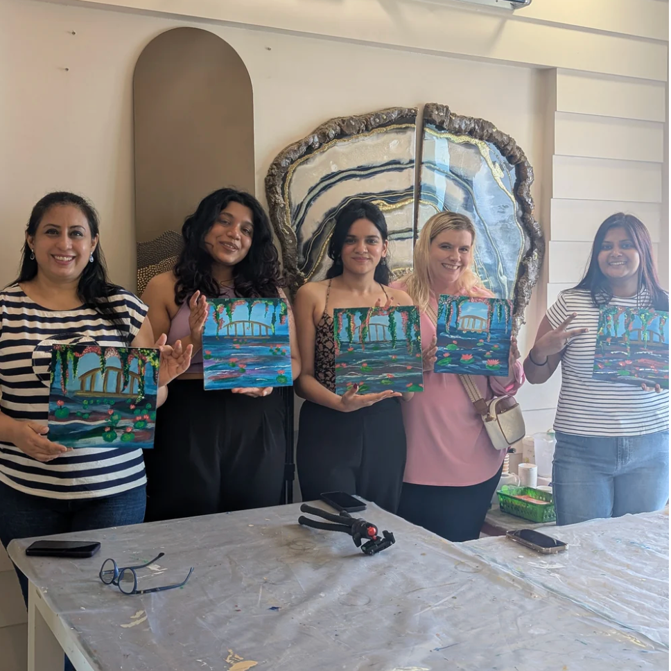 Sip N Paint For One: Monet’s Water Lilies Edition