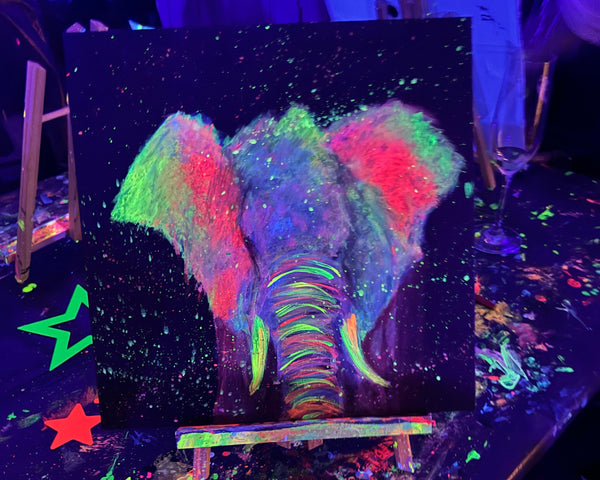 Glow in the Dark Fluid Art: Neon Paint Experience For Two