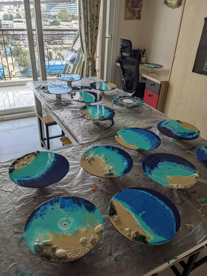 Create Your Own Resin Ocean Clock Experience For Two