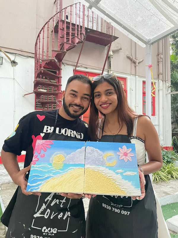 Textured Art Painting for Two