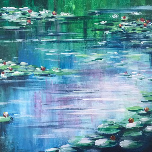 Sip N Paint For One: Monet’s Water Lilies Edition